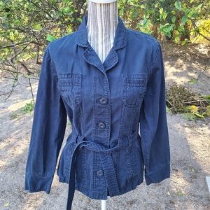 French Cuff Tailored Cotton Jacket